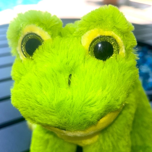 Green Hop the Frog Soft Cuddly Huggable Stuffed Animal Plush Stuffie Toy Furry - Picture 6 of 16